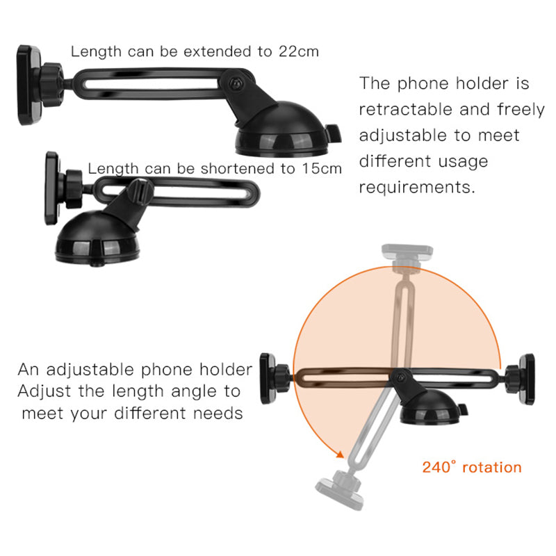 YESIDO C39 Universal Dashboard Sugekop Magnetisk Bilholder Telefon Holder Stander YESIDO C39 Universal Dashboard Sugekop Magnetisk Bilholder Telefon Holder Stander